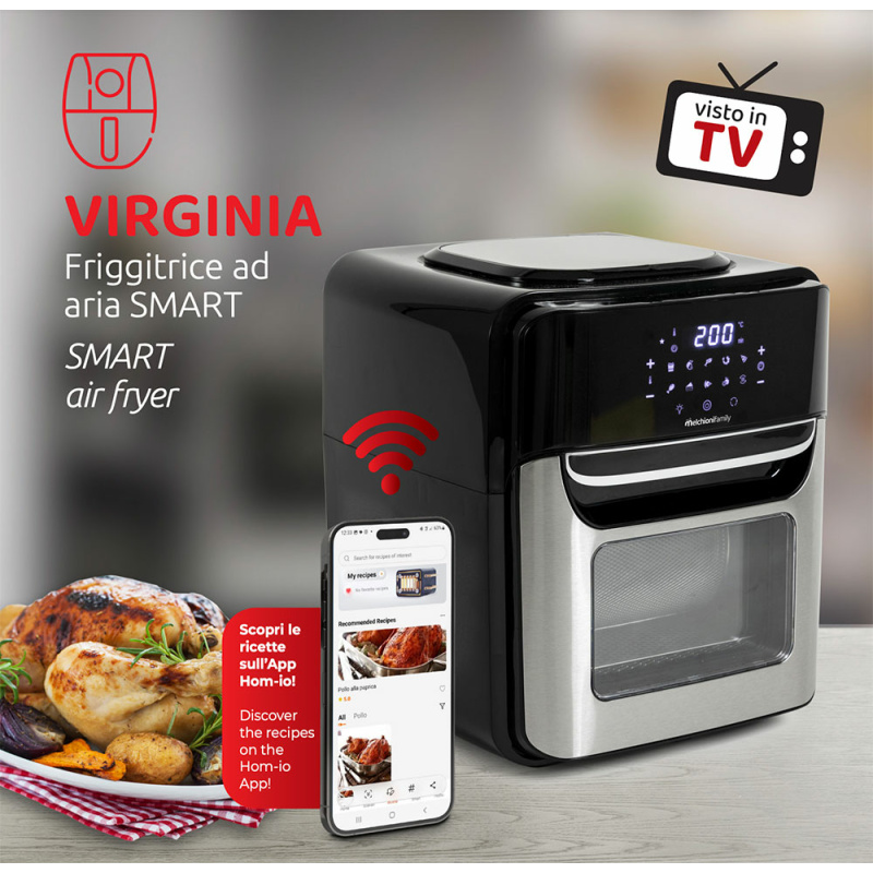 Friggitrice ad aria WiFi domotica con App VIRGINIA