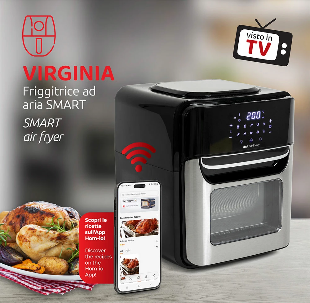 Friggitrice ad aria 12L WiFi VIRGINIA - Melchioni Family