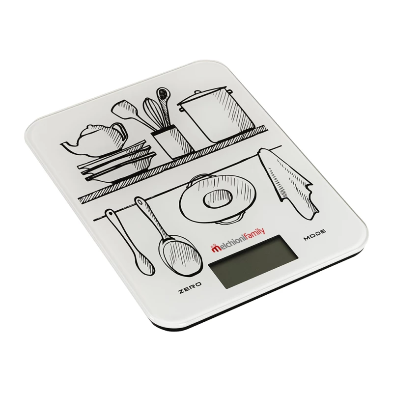 Bilancia da cucina con piatto in vetro GLASS