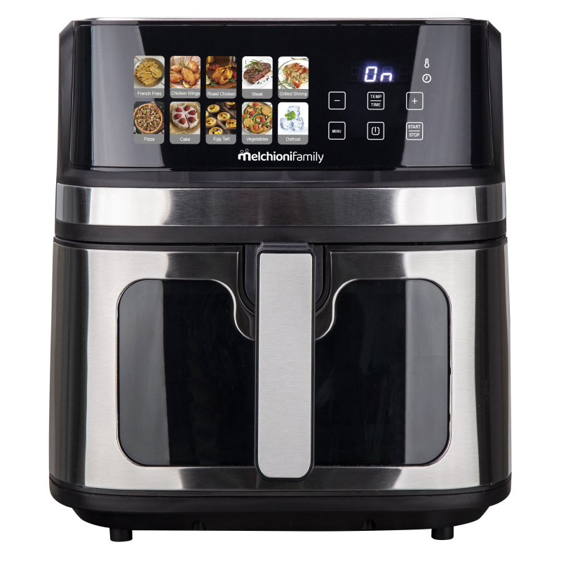 Friggitrice ad aria GAIA PLUS 8L con doppia resistenza nera