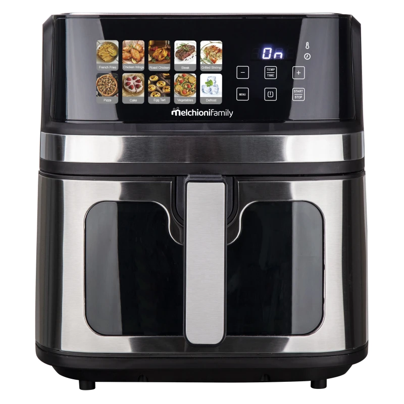 Friggitrice ad aria GAIA PLUS 8L con doppia resistenza nera